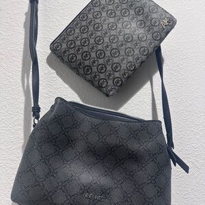 Nine West Black and Gray Crossbody Bag Duo
